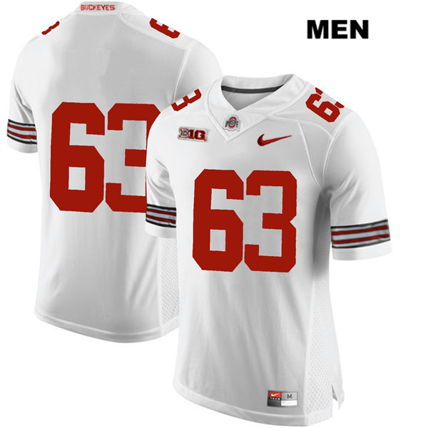 Ohio State Buckeyes Men's Kevin Woidke #63 White Authentic Nike No Name College NCAA Stitched Football Jersey JS19S44KU
